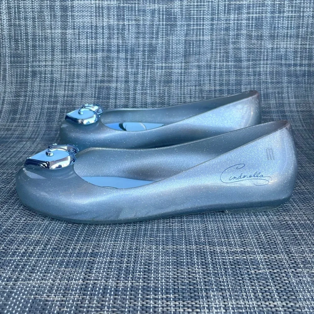 Mini Melissa Sweet Love Cinderella Disney Princess ballet flats Dress Shoes 2 Y